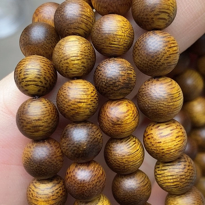 沉香碎屑沉香海南金丝沉水黄奇楠108颗10号