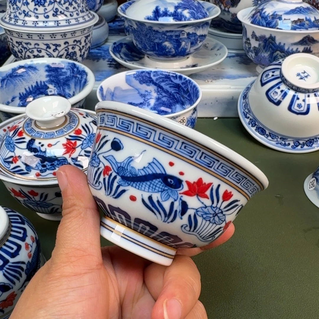 陶景德镇纯手绘茶具圆圆213