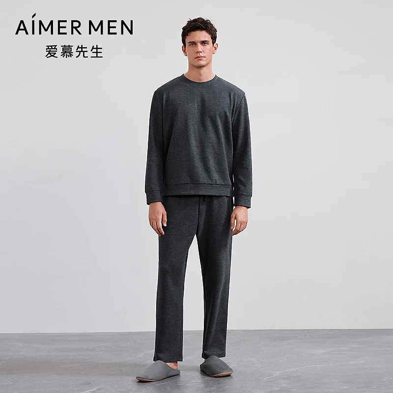 爱慕先生25AW沁绒舒适服套头长袖+长裤NS43M852