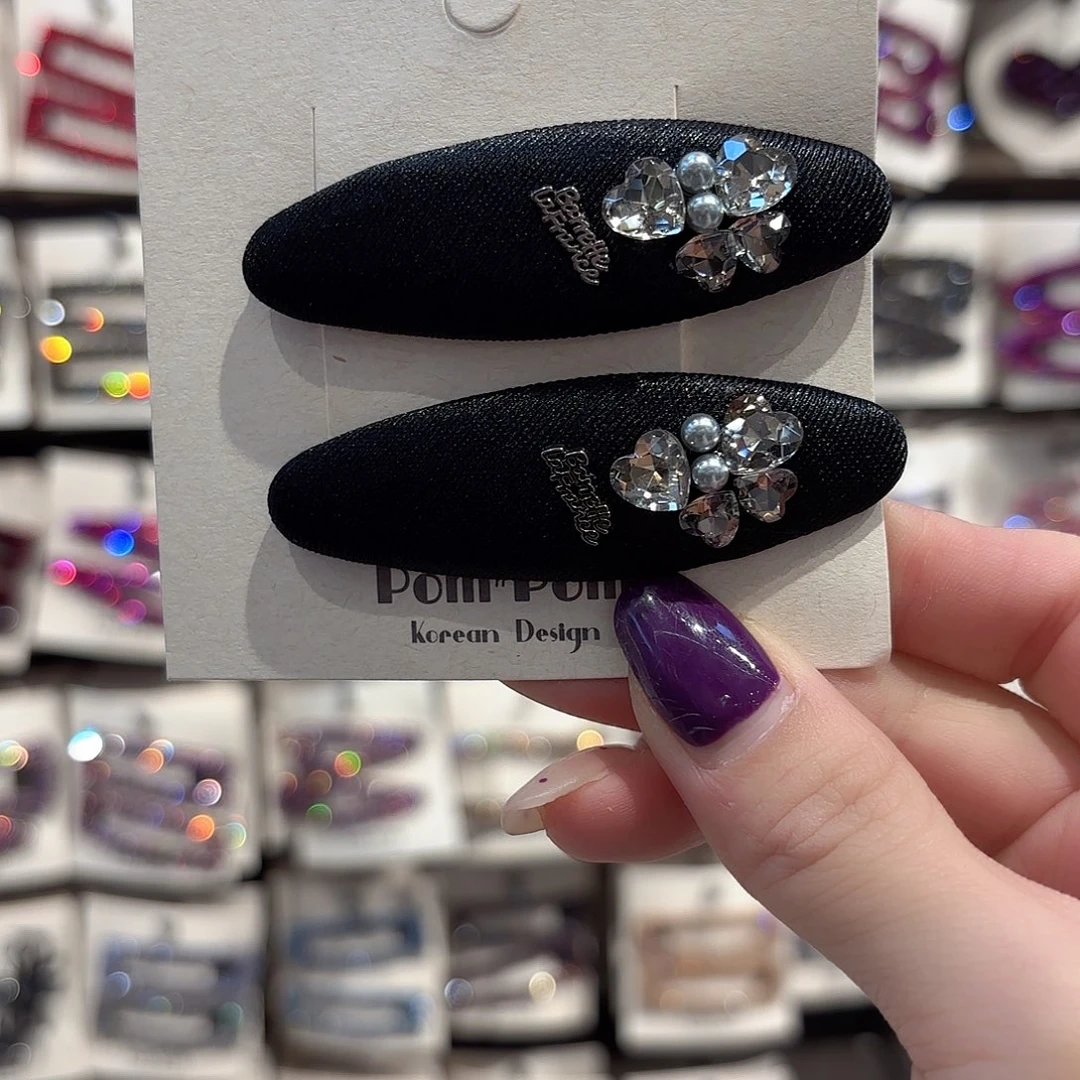 皮质铁合金黑色拜拜一对