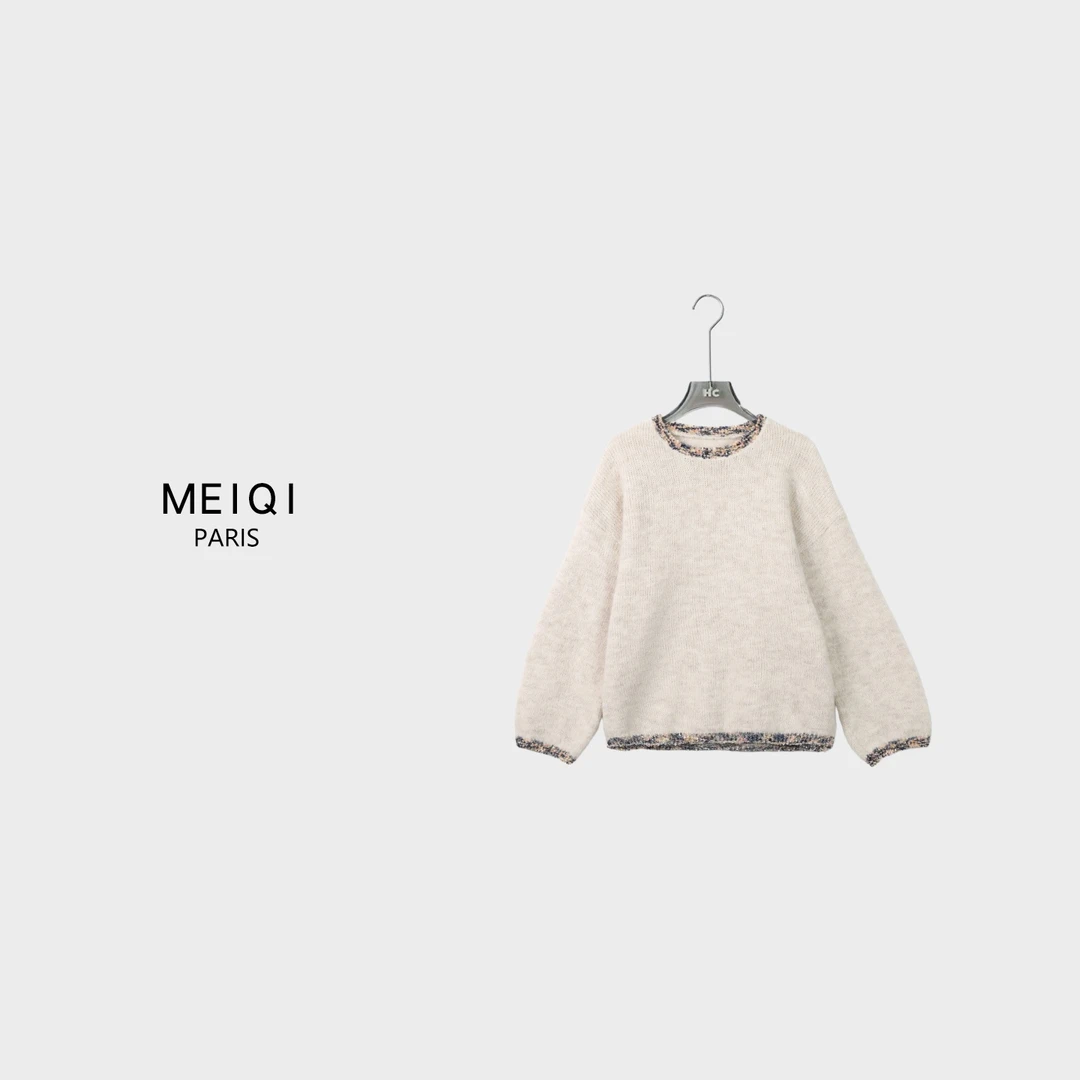 MeiQi廊前花开丨2025新品‘’新德里羊毛’针织衫套头女D1478