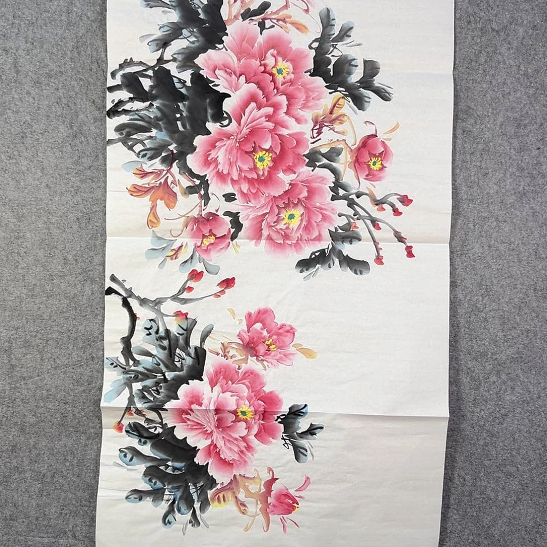 国画065 花鸟和蝴蝶都在等待它