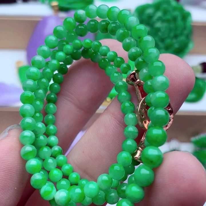 翡翠未镶嵌毛衣链