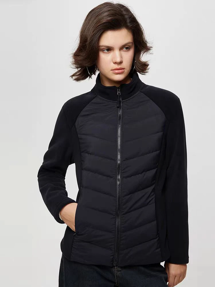 新款立领拼接外套