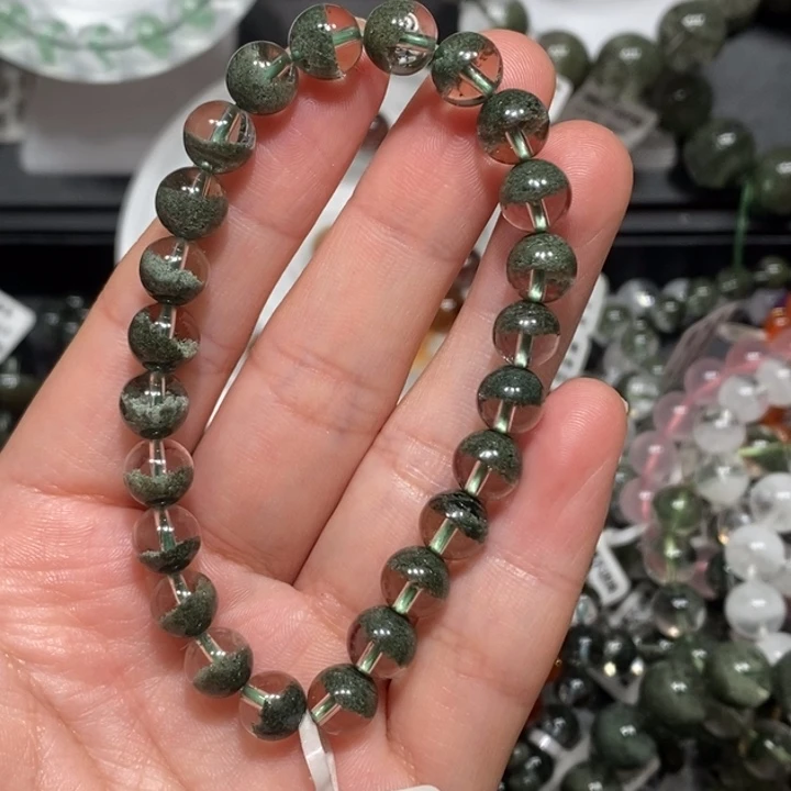 手链水晶未镶嵌绿幽灵聚宝盆手链