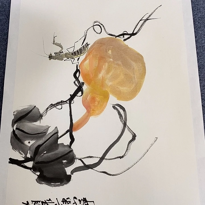 国画纯手绘写意画作45*68