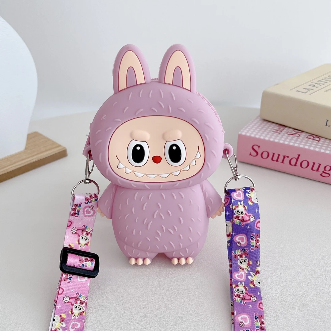 儿童零钱包拉布布学生挎包手提儿童包包儿童硅胶包零钱包