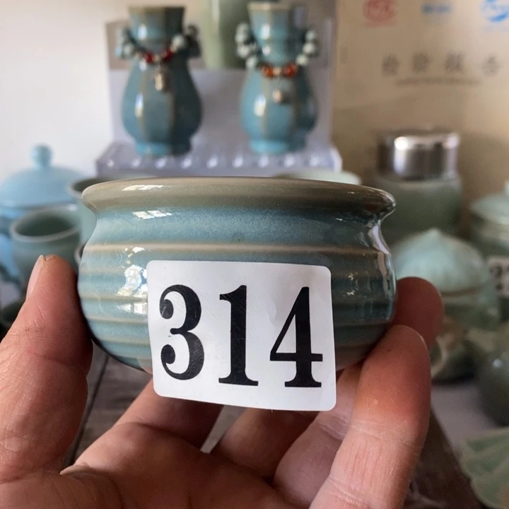 名***子陶杯子原矿釉原产地汝瓷微瑕