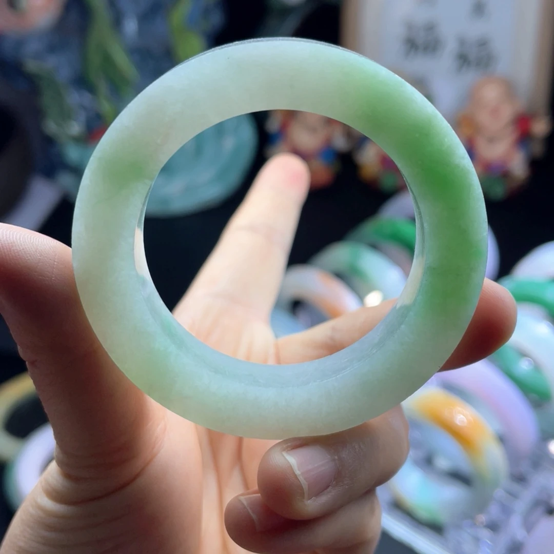 未镶嵌天然翡翠手镯定制定制翡翠