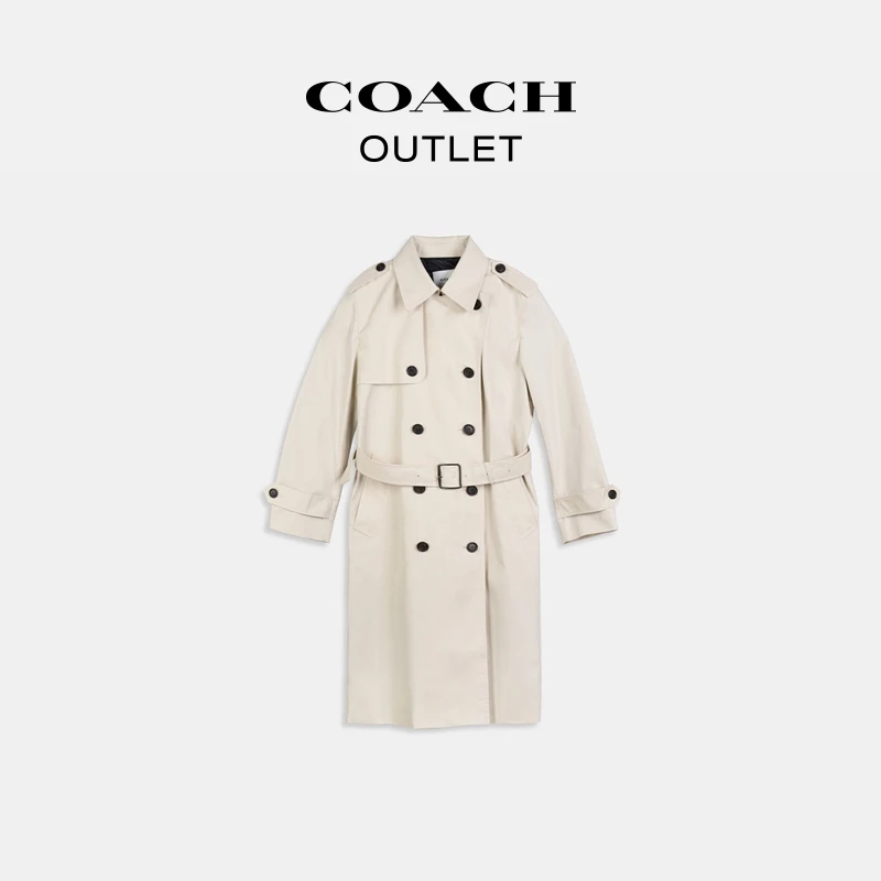 COACH/蔻驰奥莱  欧若风长款风衣