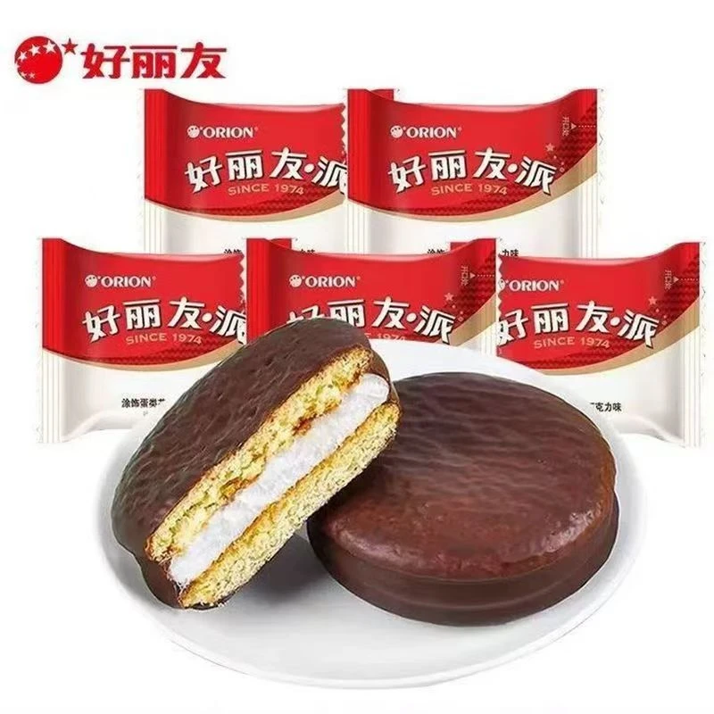 好丽友巧克力派蛋黄派抹茶多口味袋装网红夹心蛋糕面包食品零食