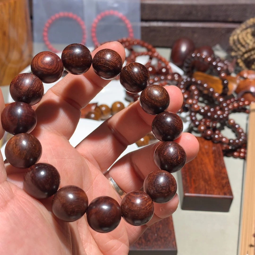 黄花梨/降香黄檀手串/手链紫油梨1.5