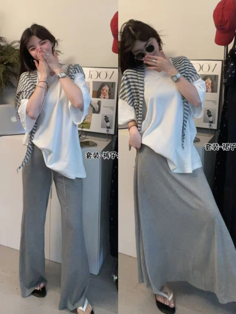 NABAO▶【淑女韩系风简约学院风时尚套装气质裤子ins风三件套】