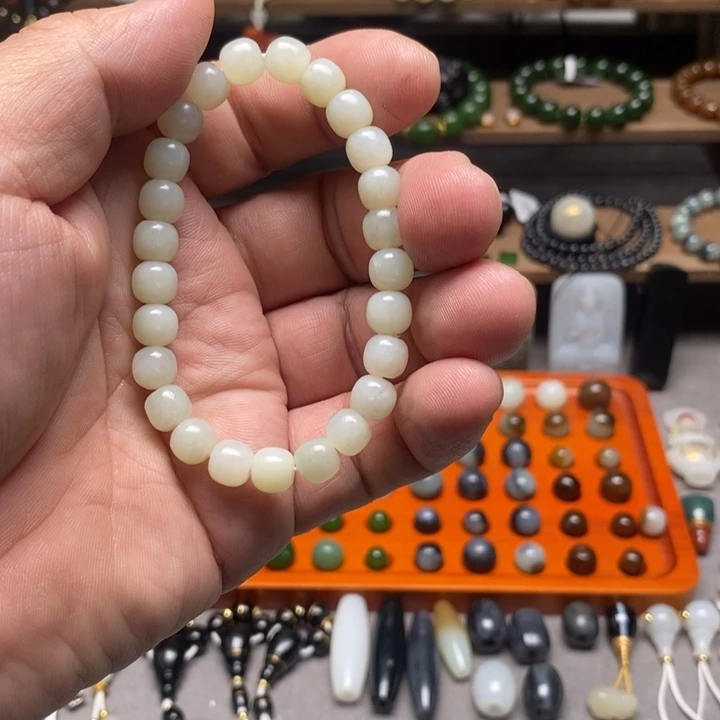 和田玉未镶嵌手链