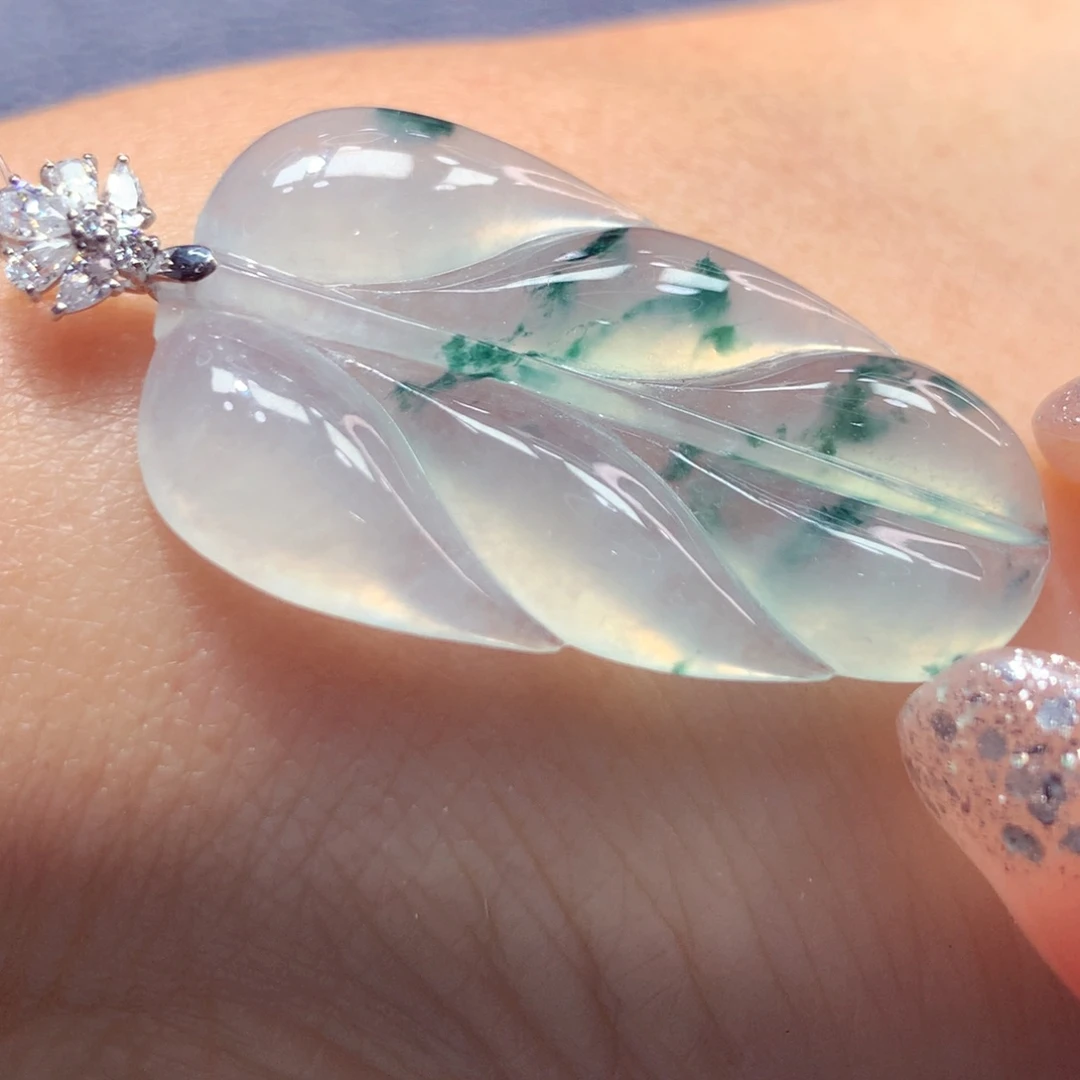 定制翡翠18K金镶嵌翡翠