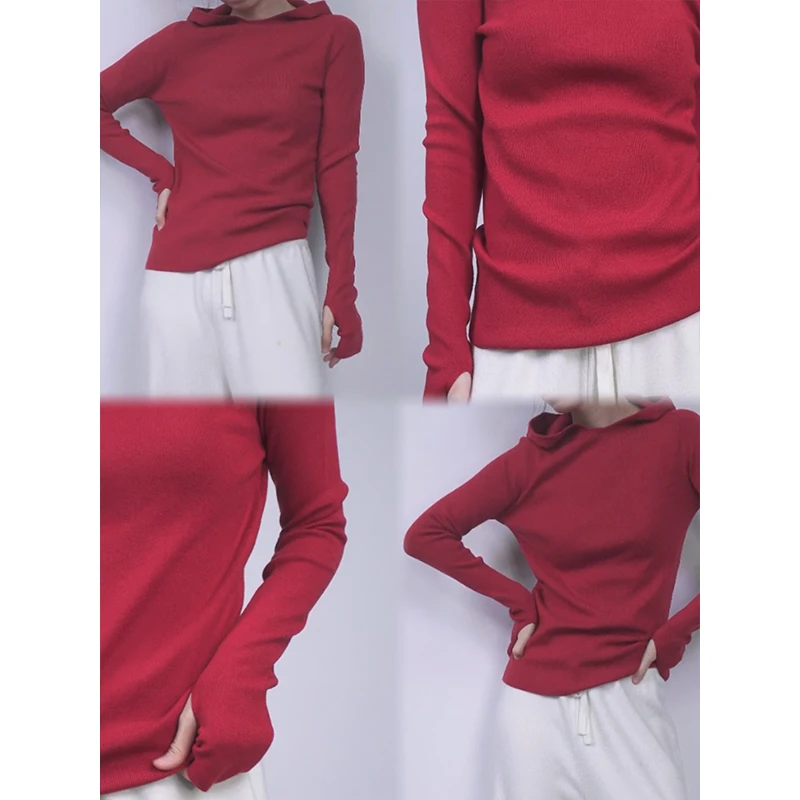 法式无压感叠穿连帽打底衫N0183451I04