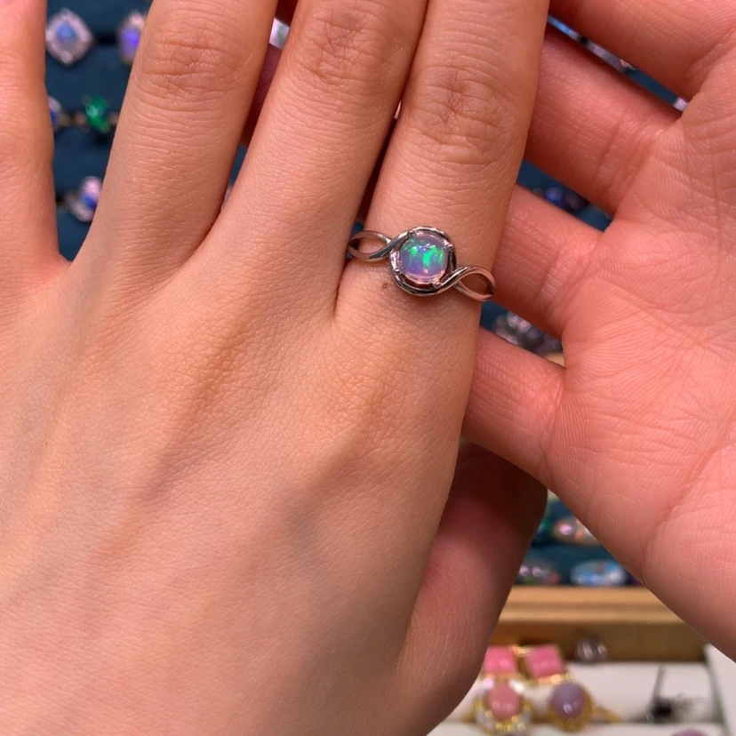 【闪购商品】欧泊戒指款式银S925镶嵌略*略