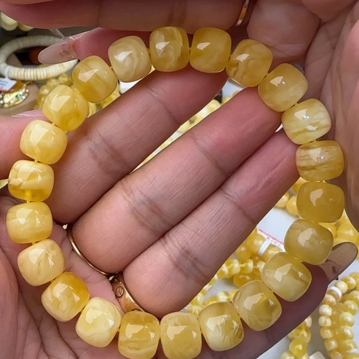 手链蜜蜡未镶嵌虎皮妖花老型手串