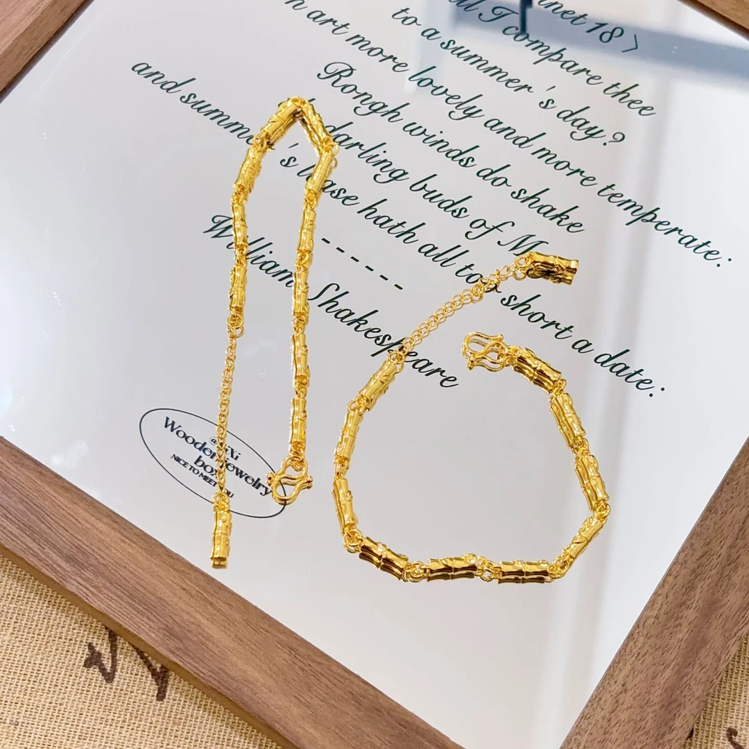 高升竹节手链高级感百搭竹节花纹