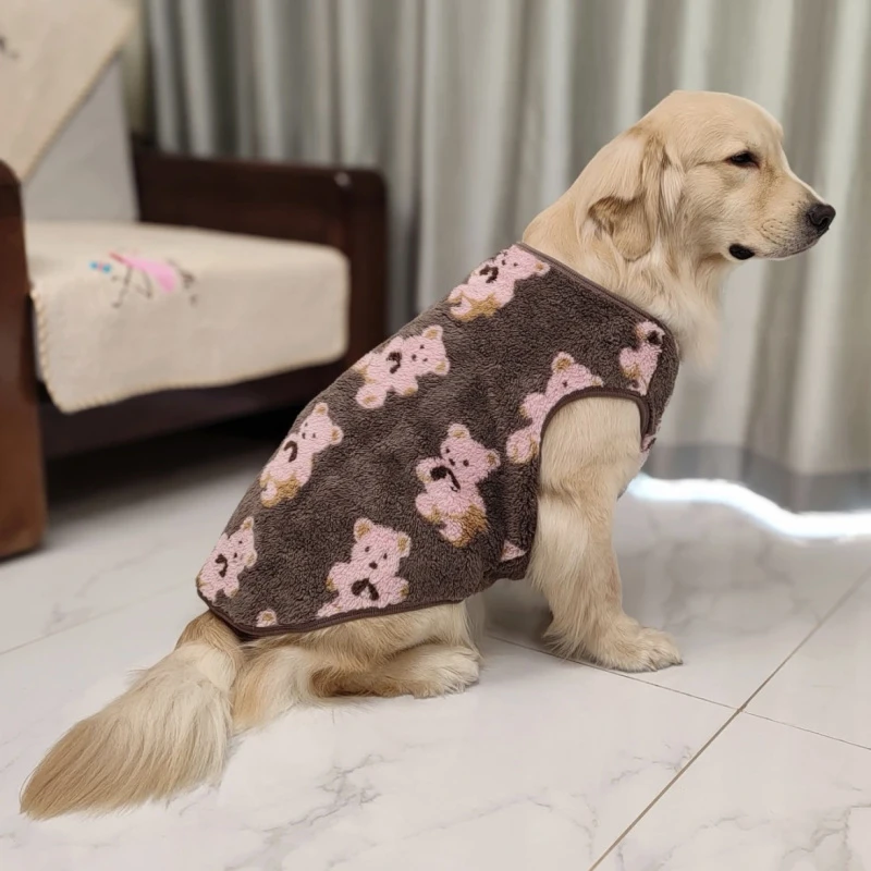 狗狗衣服冬季大型犬加肥加大加厚不粘毛加绒中型犬柯基宠物炸街款