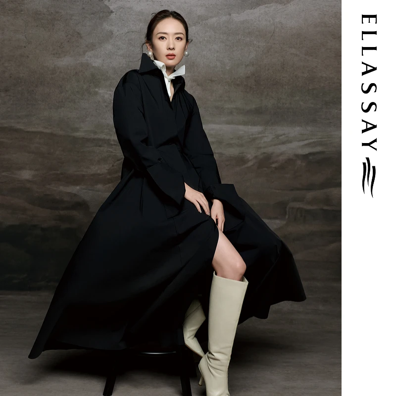 ELLASSAY歌力思2025新款春季优雅简约大气连衣裙女EWE362Y20400