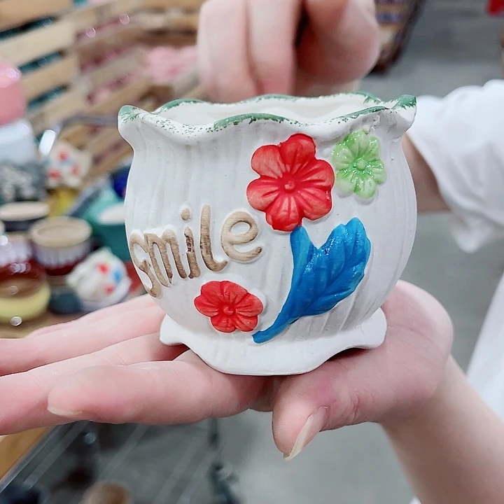 有孔，凑10元包邮陶瓷花盆发货！