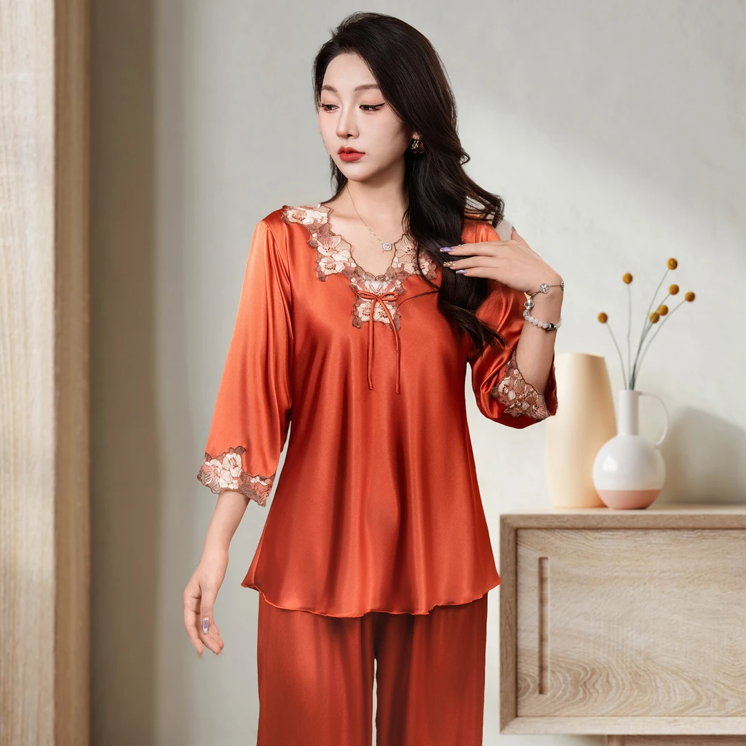 达芬奇密码2025新款公爵夫人女士夏薄款睡衣女家居服套装