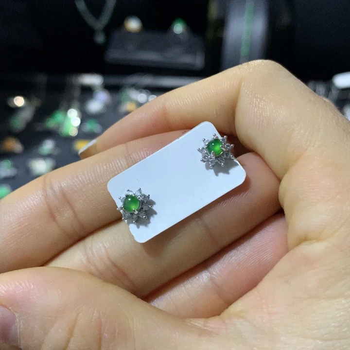 翡翠银S925镶嵌戒指