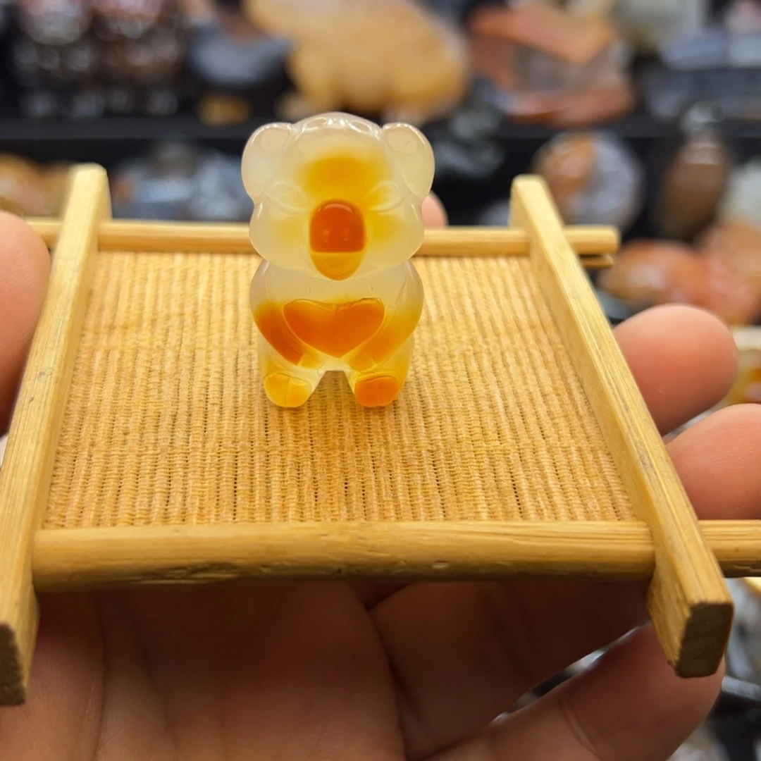 玛瑙/玉髓未镶嵌挂件摆件手玩件小猪