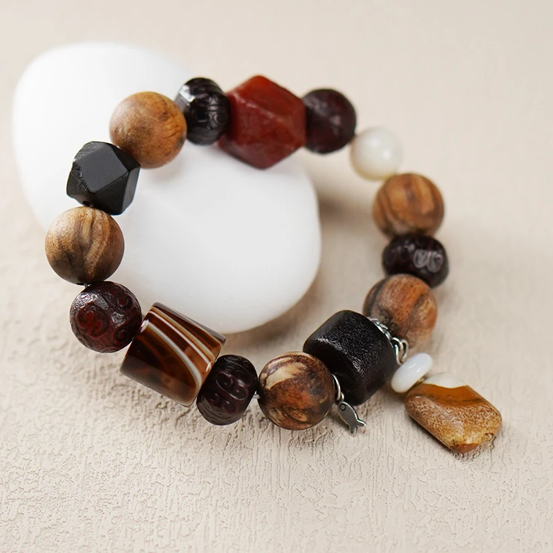 B【诗人】玛瑙轻奢925银百搭气质手串多样性发一