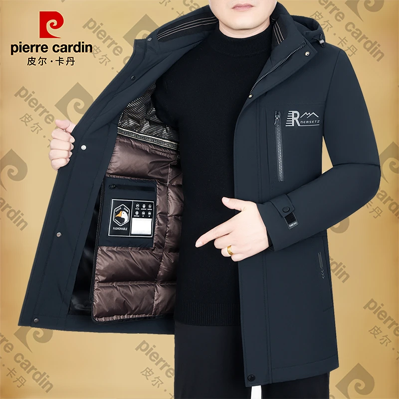 皮尔卡丹男士新款高档商务休闲可脱卸内胆棉袄保暖防寒服冬季新款