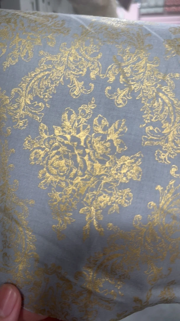 国现烫金玫瑰灰色半米