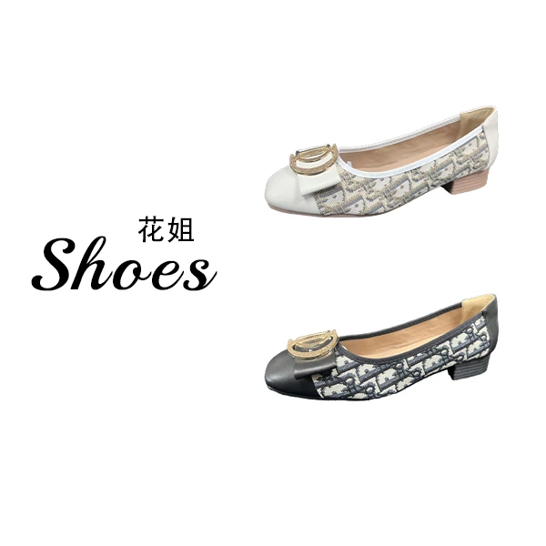 水钻扣复古气质单鞋女新款小香风刺绣时尚玛丽珍鞋