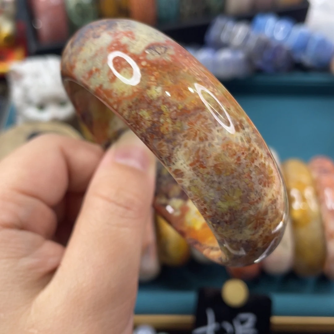 未镶嵌手镯硅化玉