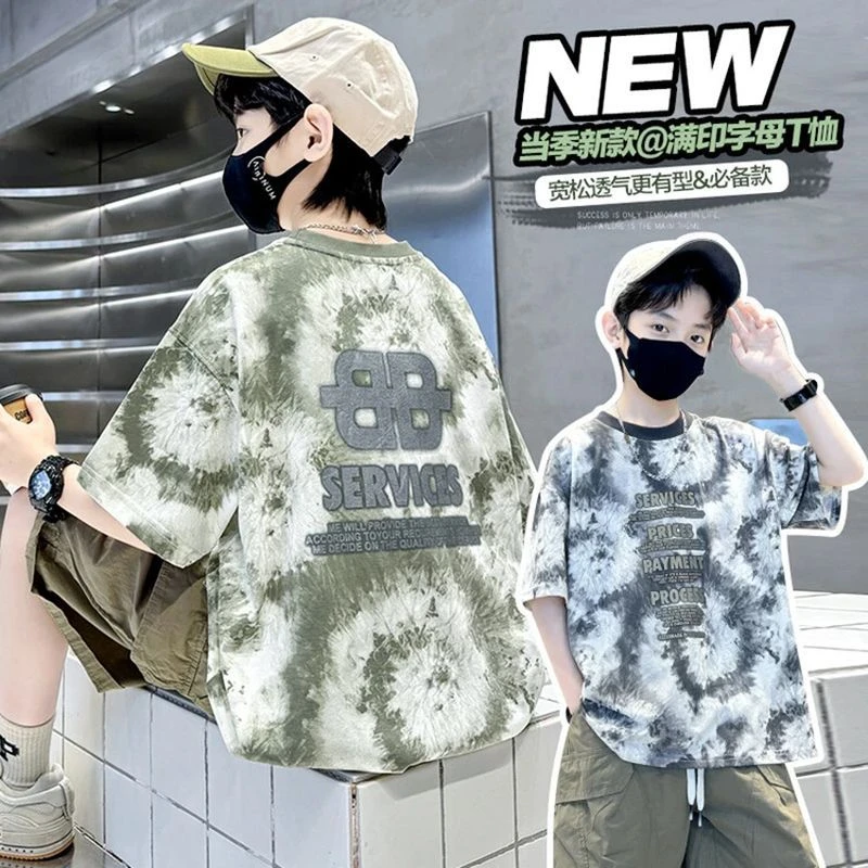 【100%纯棉】儿童T恤短袖外贸品质2025夏款半袖中大男童夏季上衣潮T