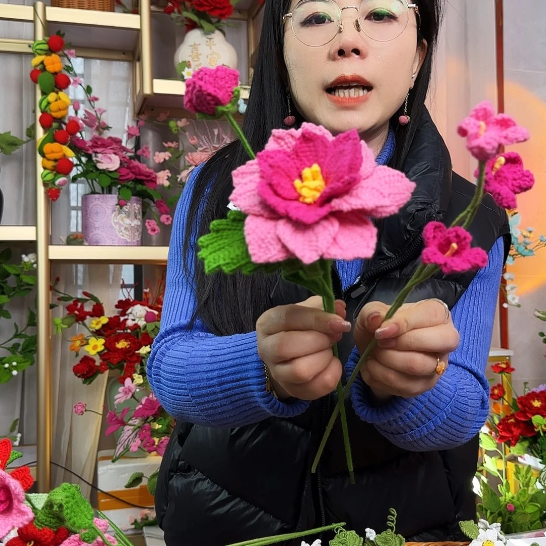 手工钩织设计花束