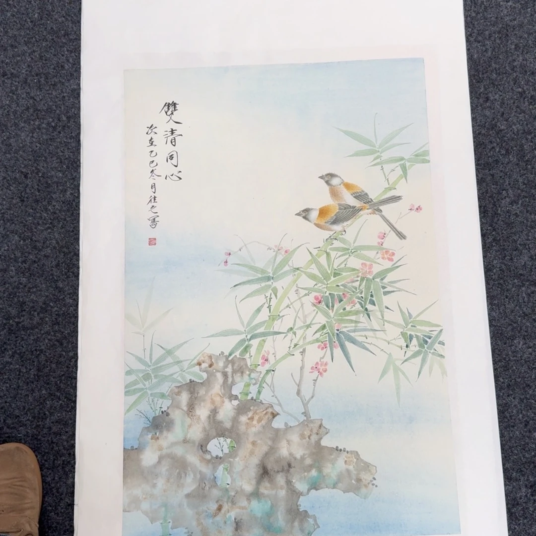 国画纯手绘山水花鸟作品