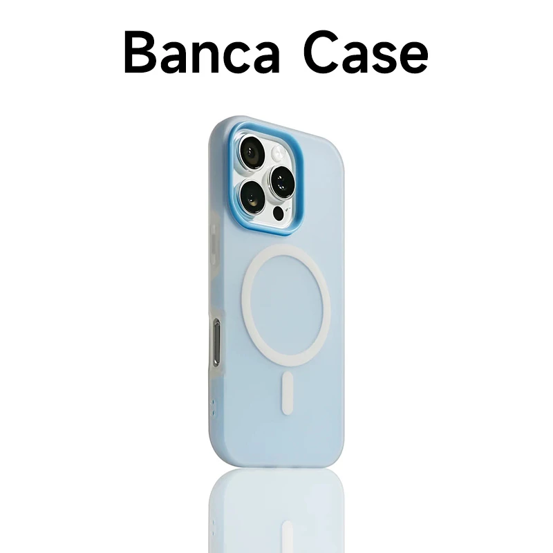 BANCA果冻磁吸磨砂肤感适用苹果16/15promax手机壳华为P70小米14