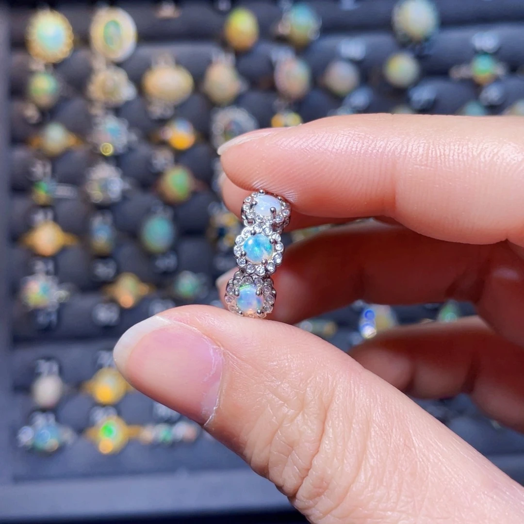 欧泊戒指）银S925镶嵌?****?