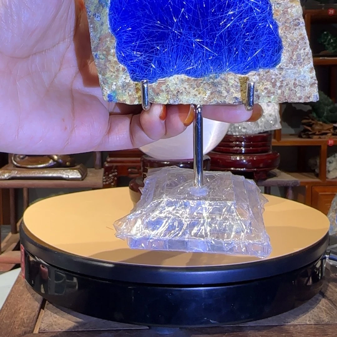 石材蓝铜矿发晶1111111111111