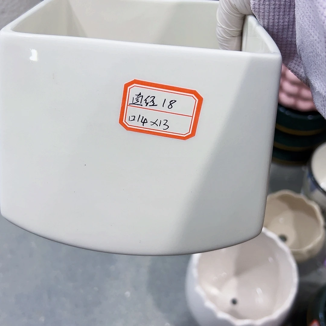 有孔，外贸尾单陶瓷花盆凑单10米包邮