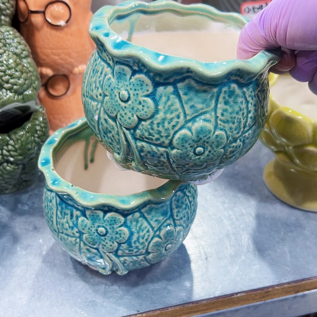 有孔外贸尾单陶瓷花盆凑单10米包邮