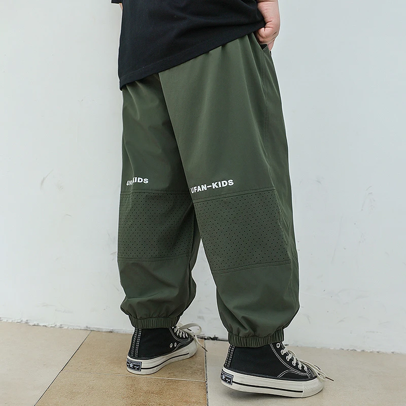 胖童装中性款加肥加大速干夏款9分裤中大童弹力透气薄款F2KZ1737