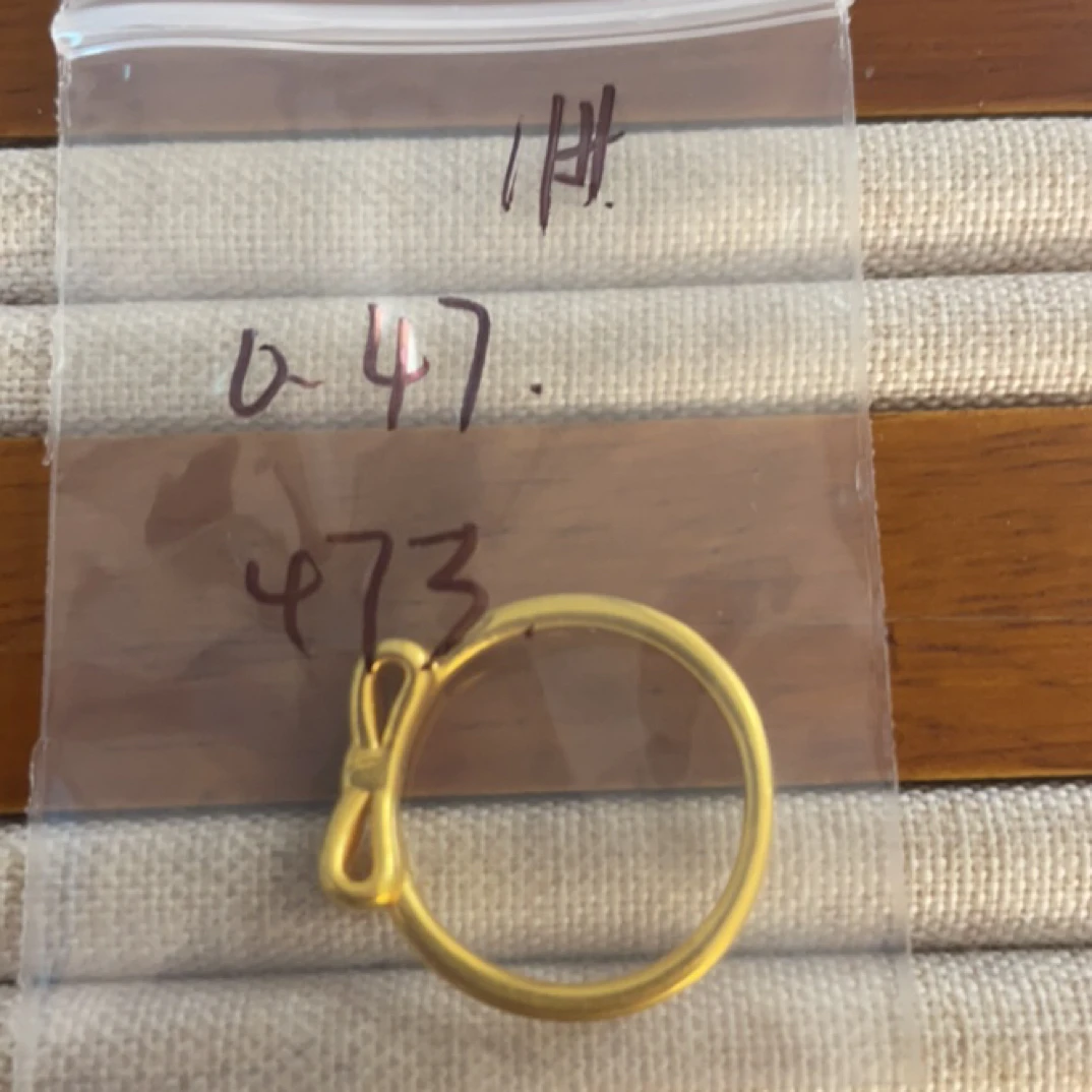 克重0.47 11号 蝴蝶结戒指 足金999