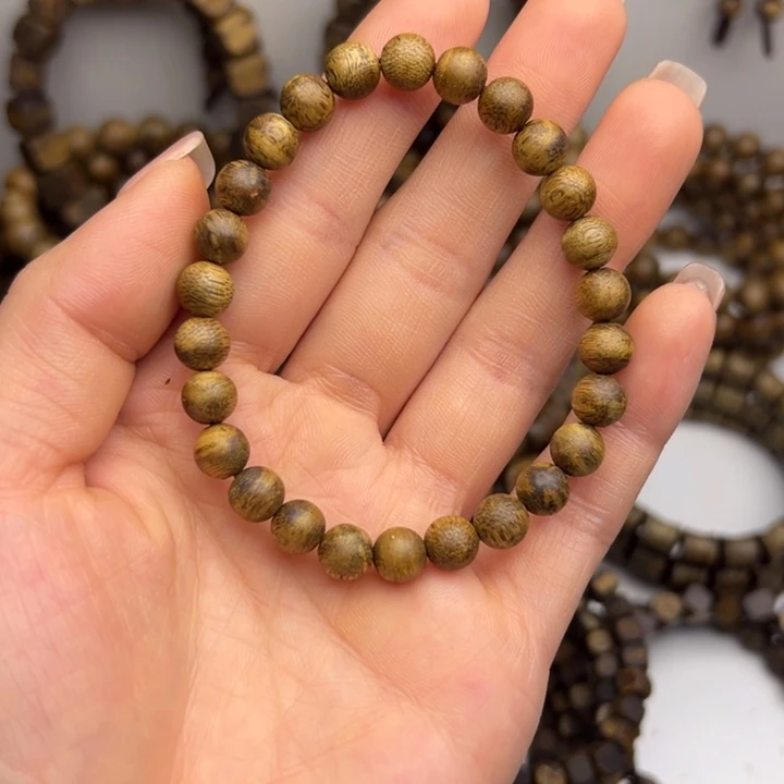 沉香碎屑沉香种植奇楠卡07圆珠单圈