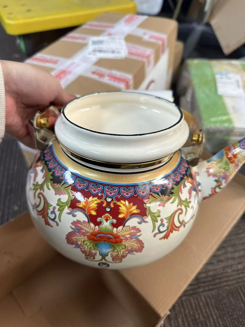 复古珐琅壶轻奢高档家用大容量精美壶kz