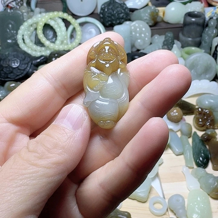 开***爹手链未镶嵌和田玉（糖玉）
