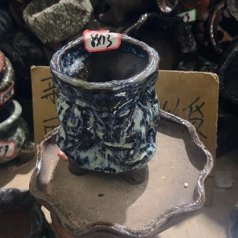 红陶粗陶花盆手工