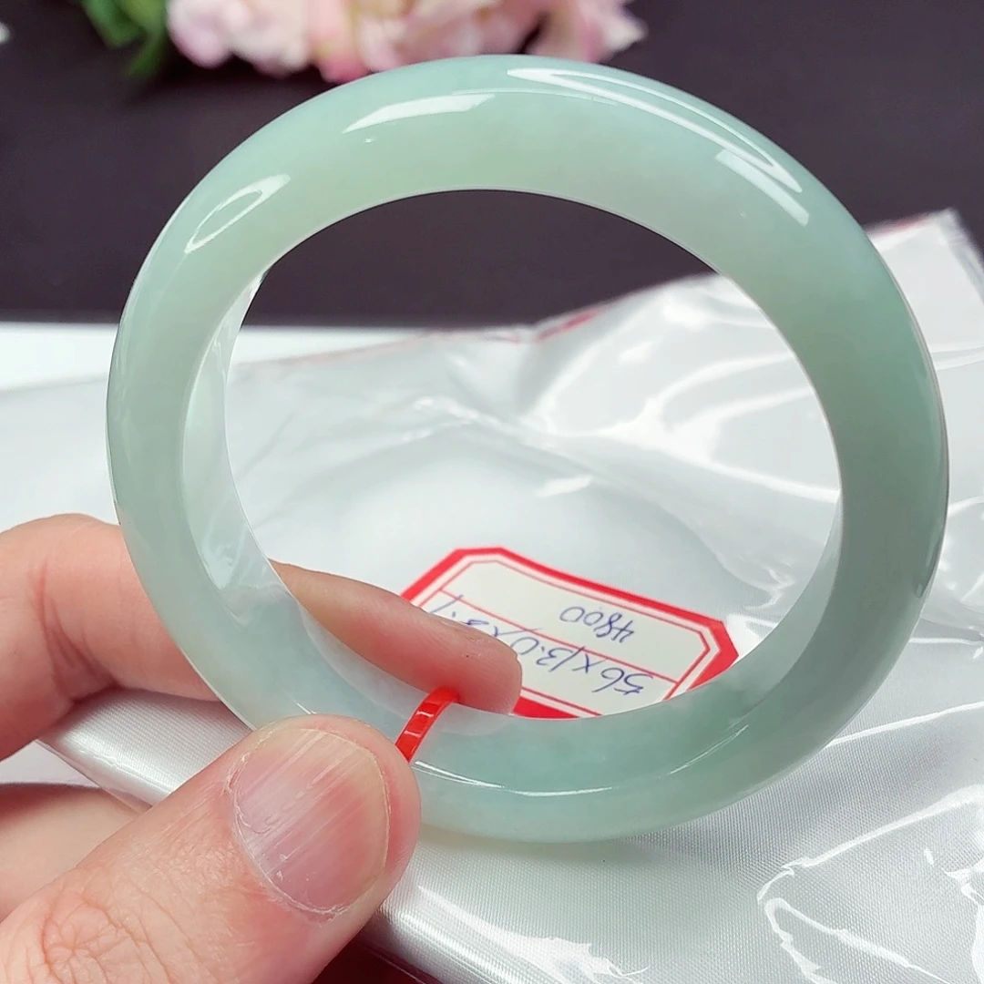 翡翠未镶嵌手镯55.8圈