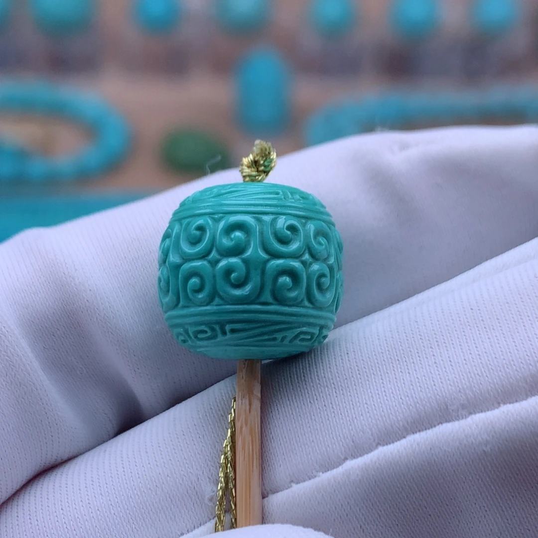 绿松石未镶嵌珠宝奇石13.5mm